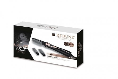 مصفف الشعر الاحترافي مع ملحقين من ريبون RE-2078-2 ذهبي واسود