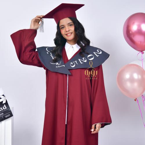 عباية تخرج عنابي لسنه 2025