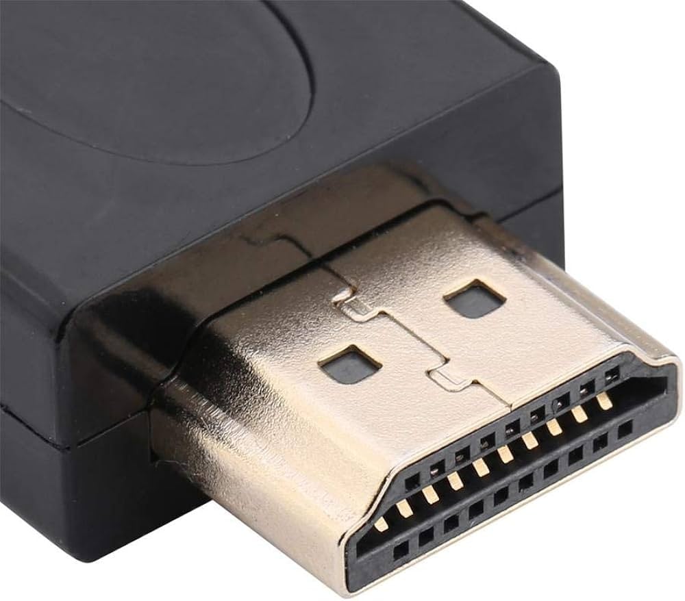 قطعة HD محول HDMI ذكر إلى أنثى، محول HDMI ذكر إلى أنثى قابل للتعديل يدور 360 درجة