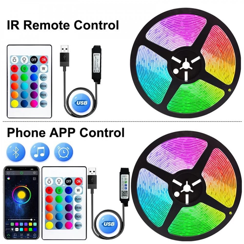شريط اضاءة ملون LED  3 متر  USB