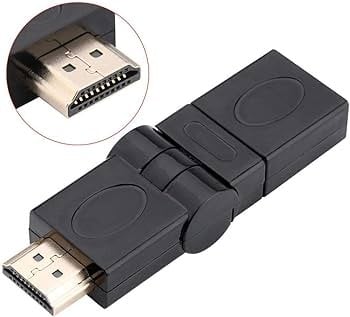 قطعة HD محول HDMI ذكر إلى أنثى، محول HDMI ذكر إلى أنثى قابل للتعديل يدور 360 درجة