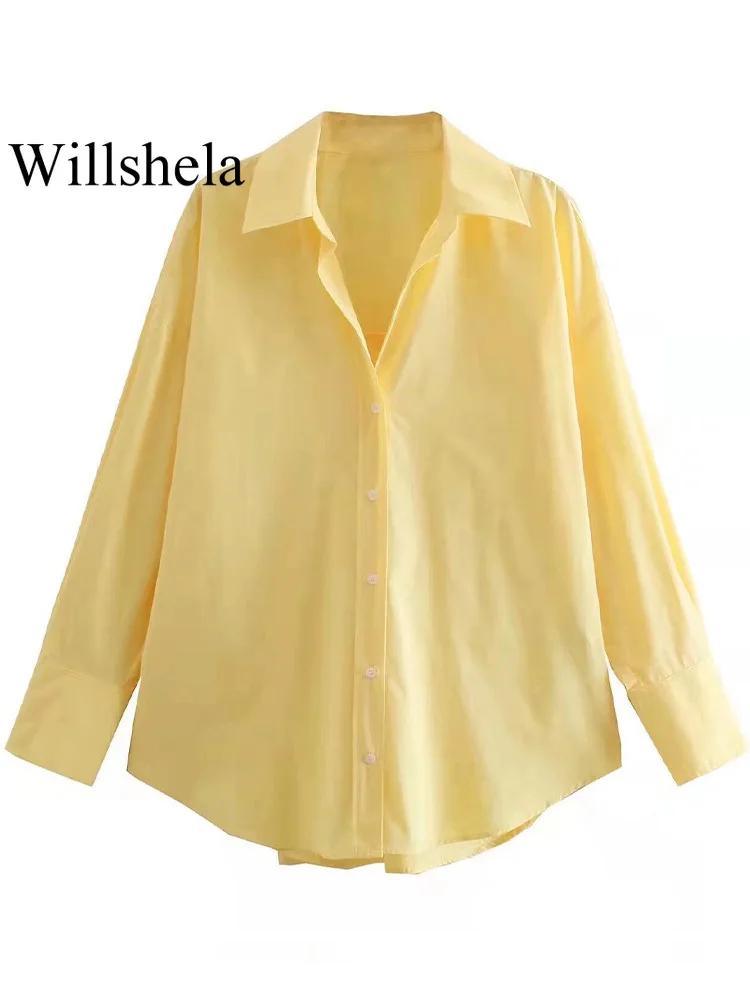 Willshela قميص نسائي عصري