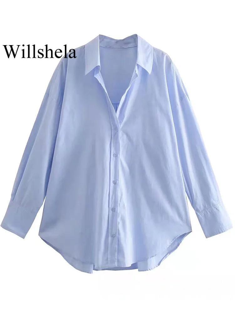 Willshela قميص نسائي عصري