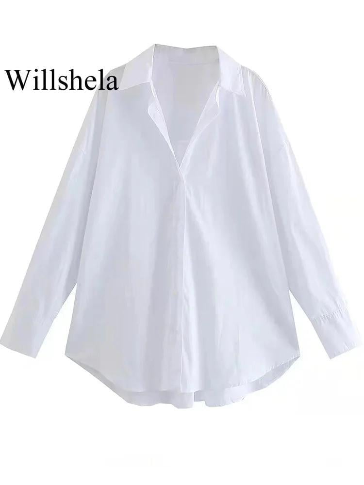 Willshela قميص نسائي عصري