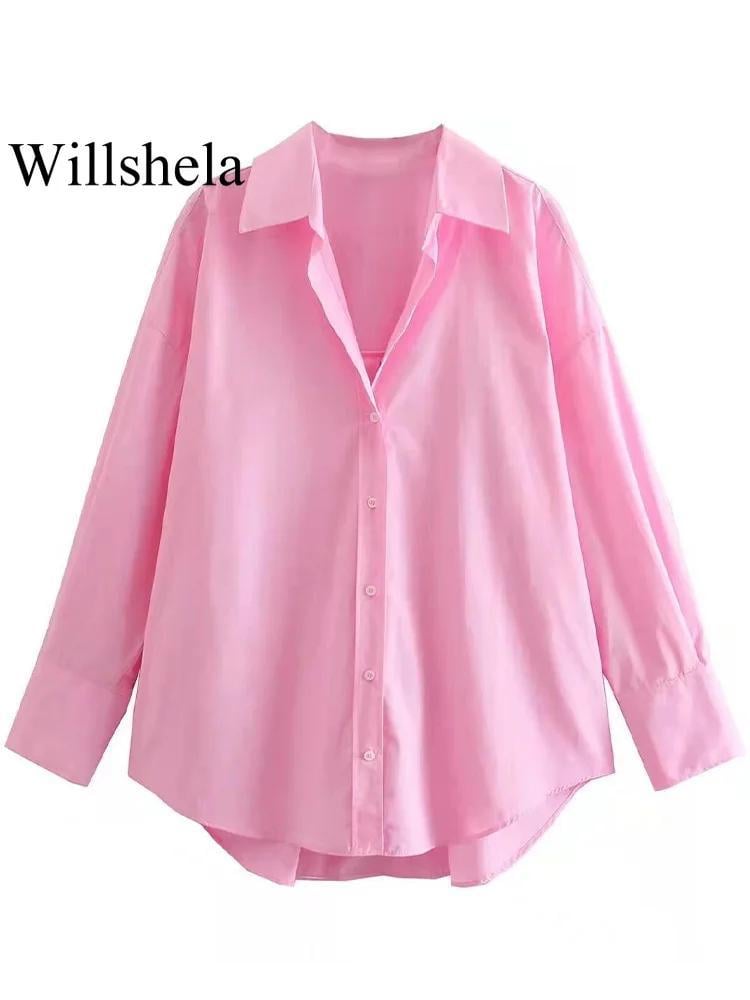 Willshela قميص نسائي عصري