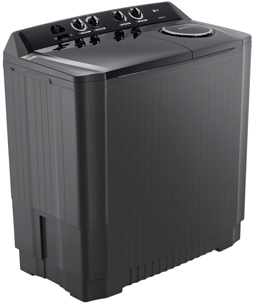 غسالة ملابس حوضين ال جي 14 كيلو - 3 برامج - أسود - WTT1410OM1