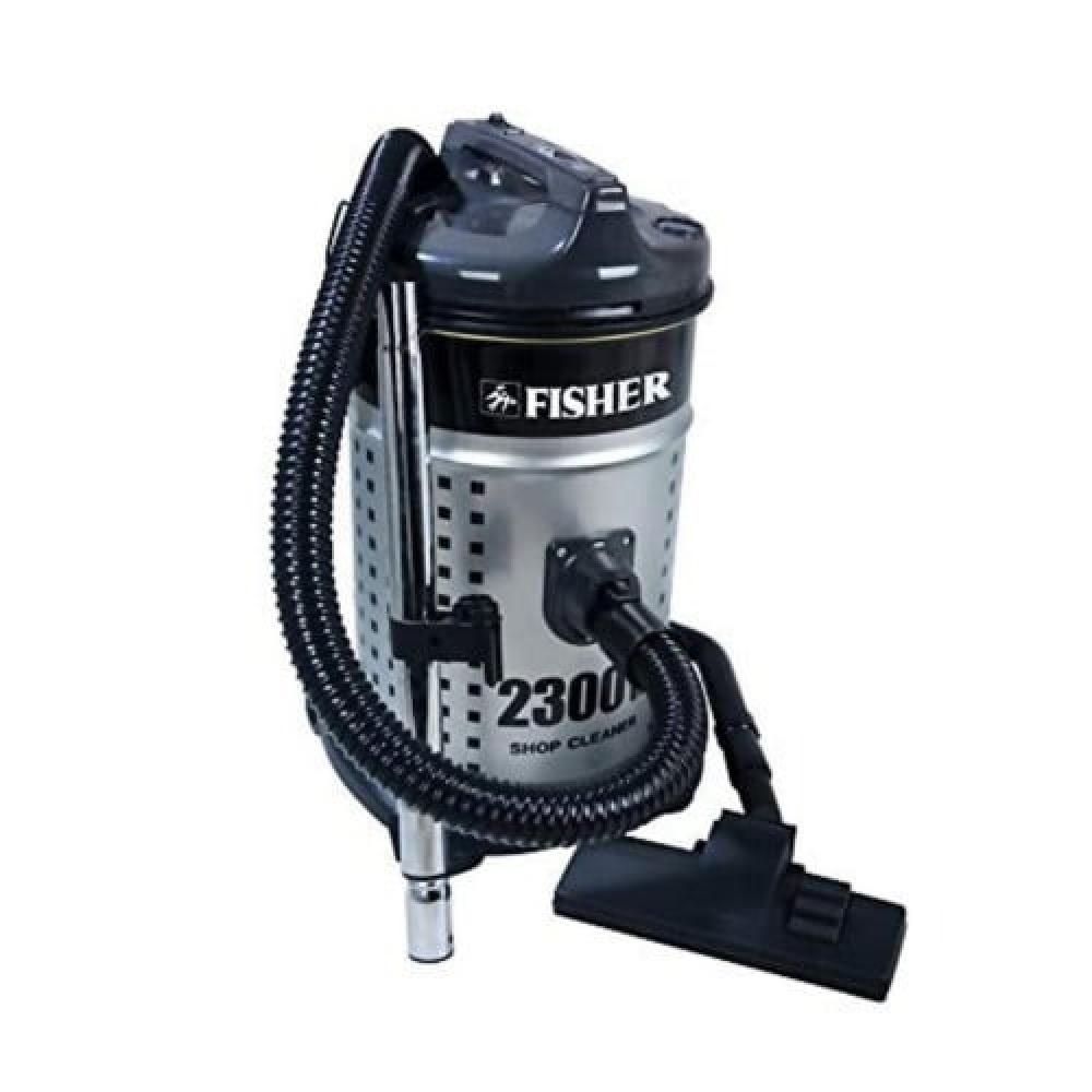 مكنسة فيشر بدون كيس 2300 واط 20 لتر سلك 8 متر فولت  220-230 V التردد 60Hz اللون اسود فضي موديل -BSC-2300