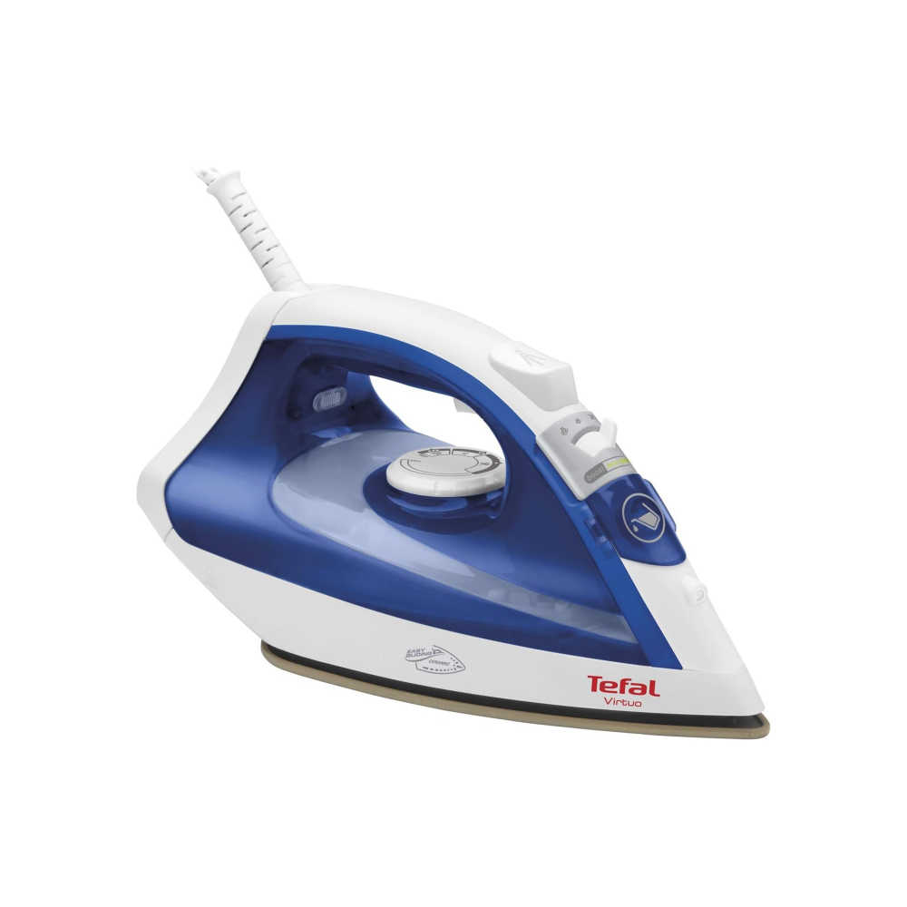 كاوية بخار تيفال قاعدة غير لاصقة بقدرة 1800 واط  أبيض وأزرق 220 مل موديل FV1734M0