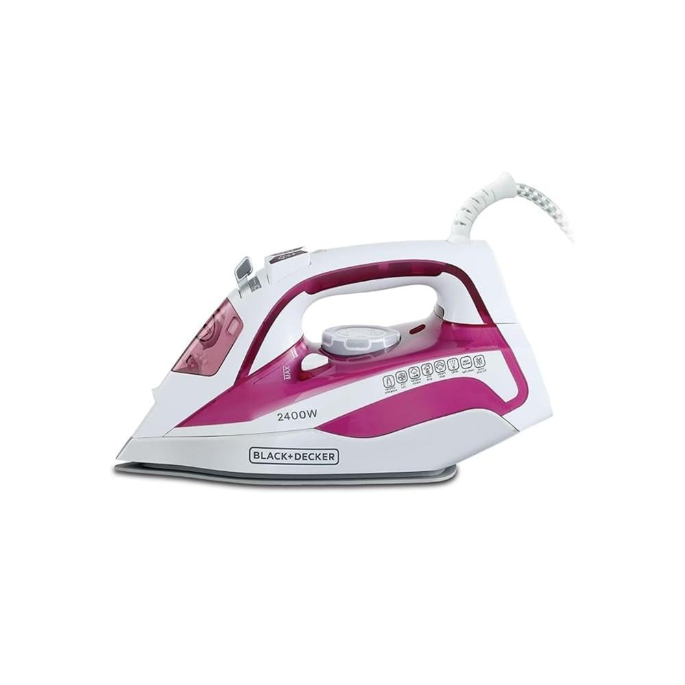 كاوية بخار بلاك اند ديكر   2400 واط - لون ابيض ووردي X2400-B5