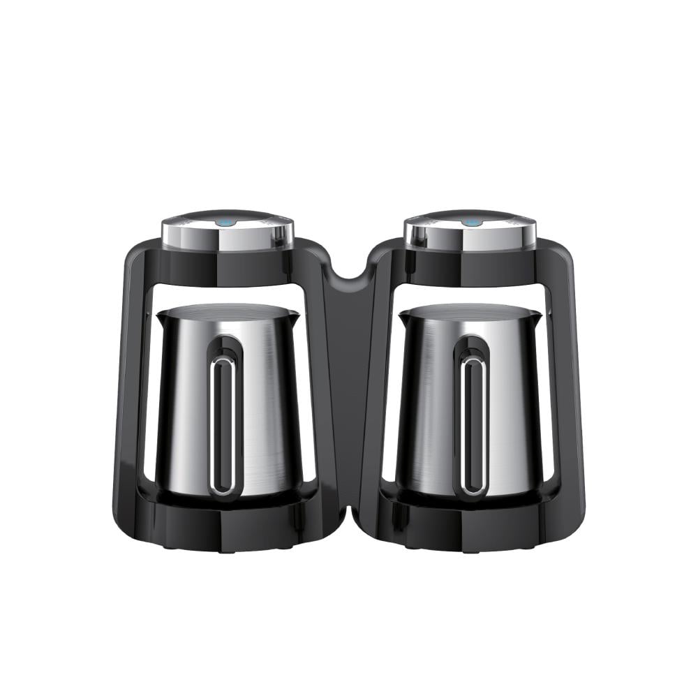 صانعة قهوة تركية بيست وعائين استانليس استيل بسعة 8 فناجين لون اسود موديل BCT-002