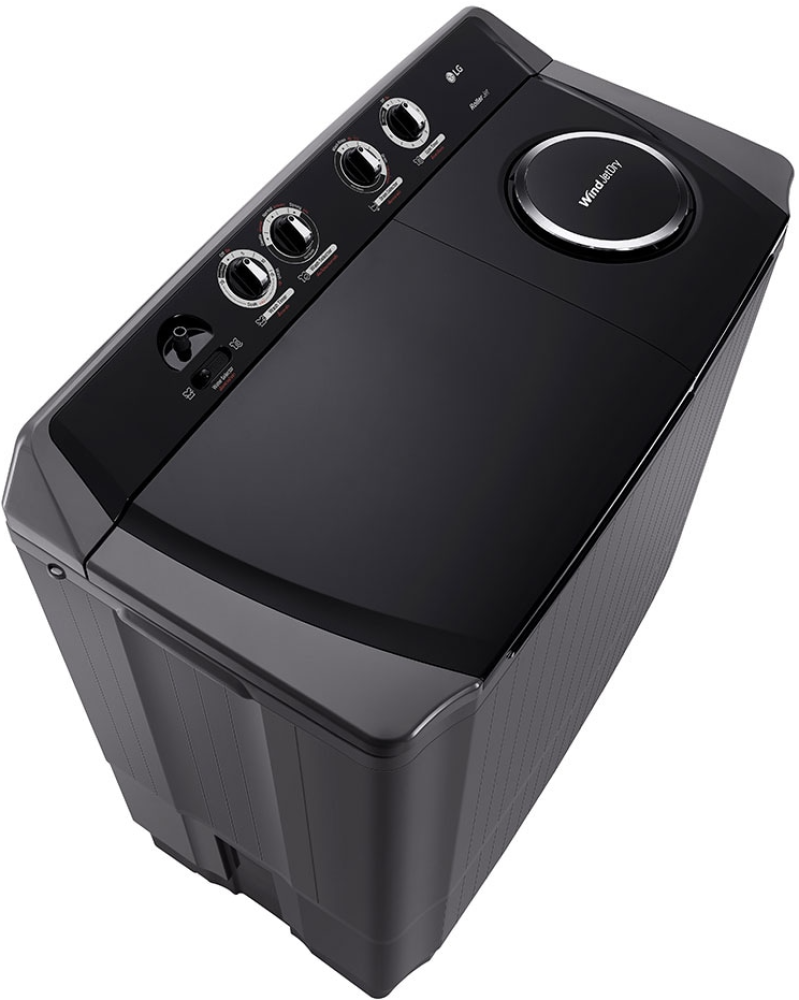 غسالة ملابس حوضين ال جي 14 كيلو - 3 برامج - أسود - WTT1410OM1