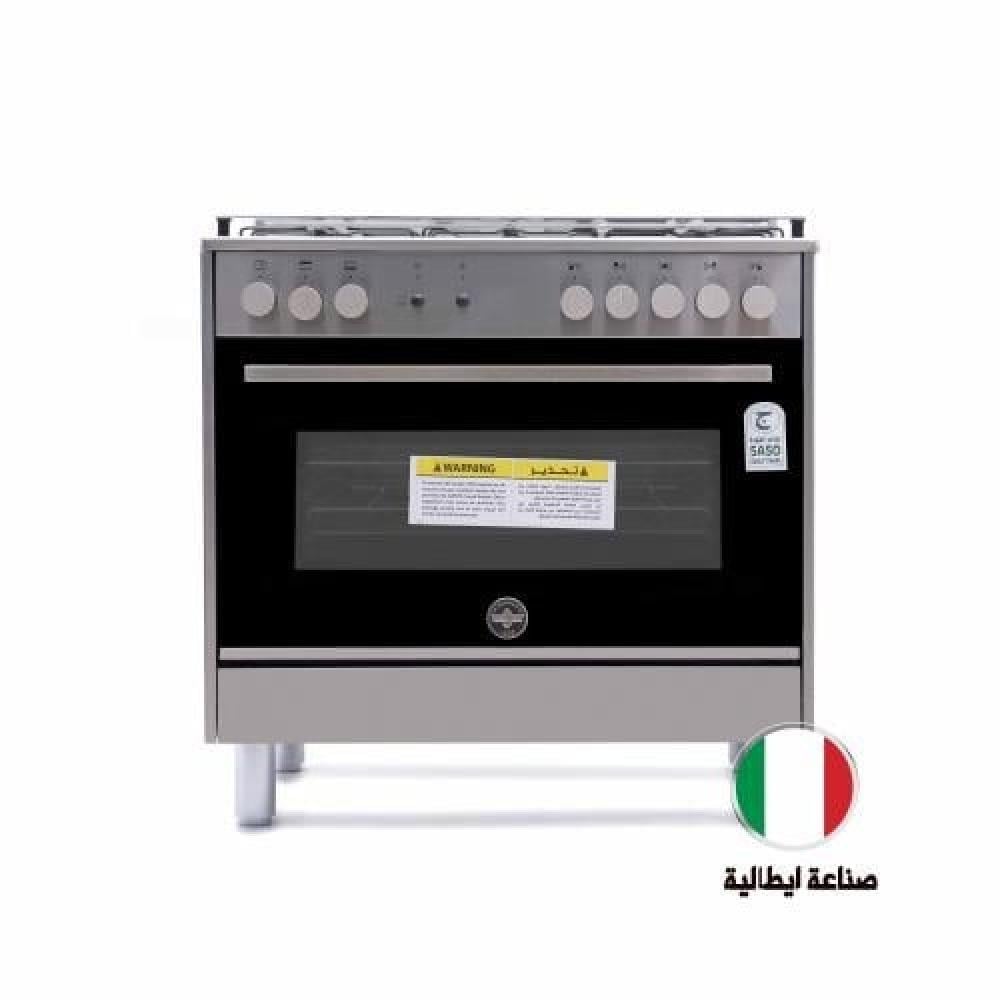 فرن غاز لاجيرمانيا فوتورا- 5 شعلة- ستانلس ستيل- 90 سم موديل TUS95C31DX