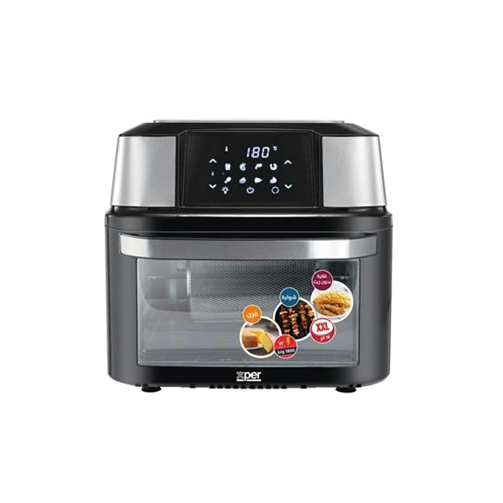 قلاية هوائية بدون زيت وفرن اكسبير 18 لتر 1800 واط 8 وظائف لمس XPAO-18S