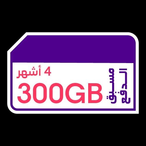 300 قيقا لمدة 4 اشهر شريحة STC