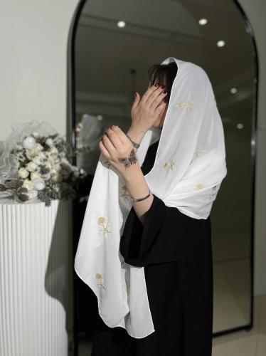 طرحة بتطريز يدوي سيفين ونخله