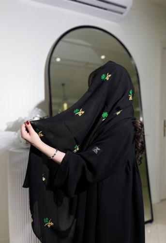 طرحة بتطريز يدوي سيفين ونخله
