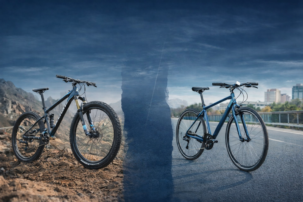 الفرق بين الدراجات الجبلية و الدراجات الهجينة: أيهما أفضل لك؟