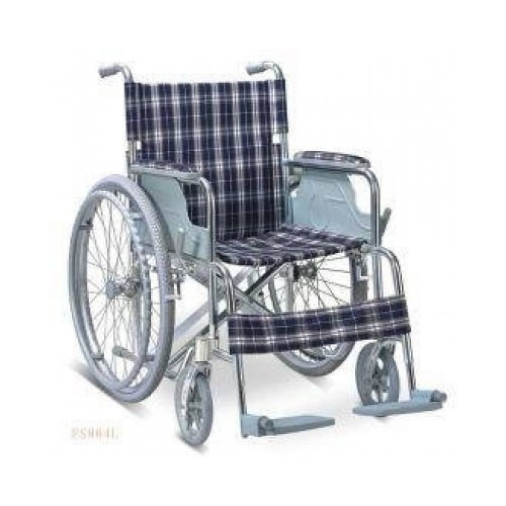 Lightweight Aluminum Plaid Transport Chair, 18"