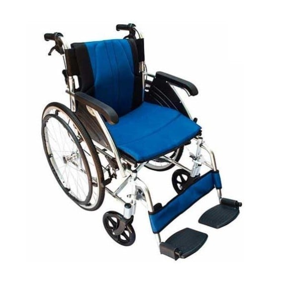 Taiseer Grey Aluminum Transport Chair KY868LAJ-A-46