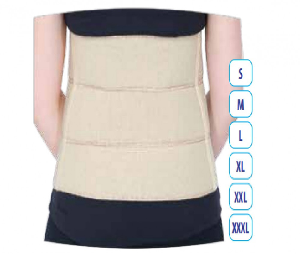 Elastic Abdominal Belt, S–XXL, Beige, MN8413