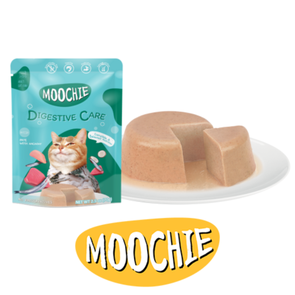 موتشي كات طعام رطب بالدجاج للعناية بالجهاز الهضمي بريبايوتكس Moochie