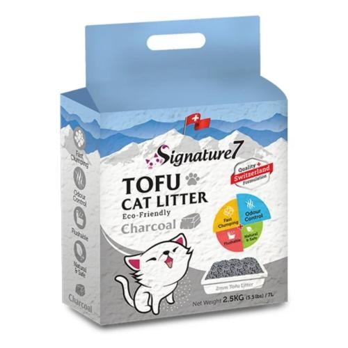 Signature7 TOUFU Cat Litter - CHARCOAL رمل التوفو...