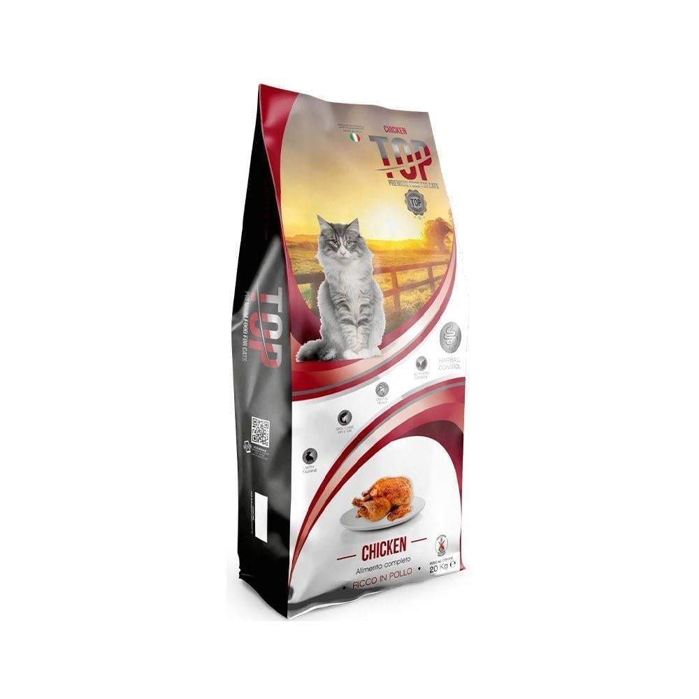 اكل قطط بالدجاج طعام جاف للقطط البالغة اكل توب للقطط متجر قطتي الجميلة