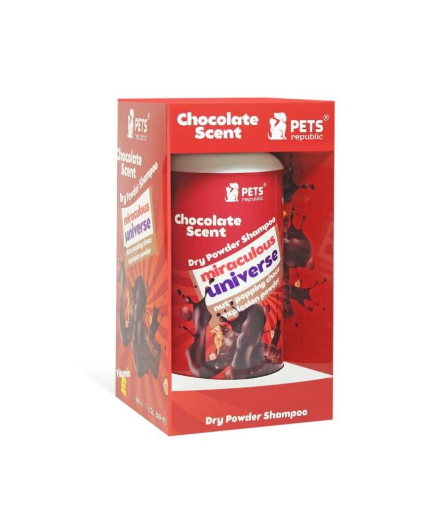 بيتس ريبابليك بودرة الشامبو الجاف برائحة الشوكلاتة Pets Republic Dry Shampoo Powder - Chocolate
