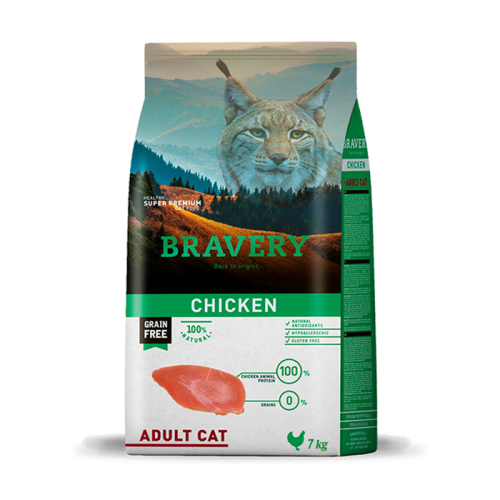 بريفري طعام جاف للقطط البالغة دجاج BRAVERY CHICKEN...