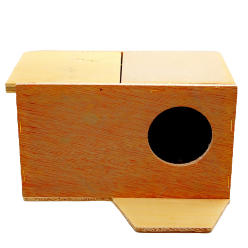 بياضة خشبية لطيور الزيبرا - حجم صغير