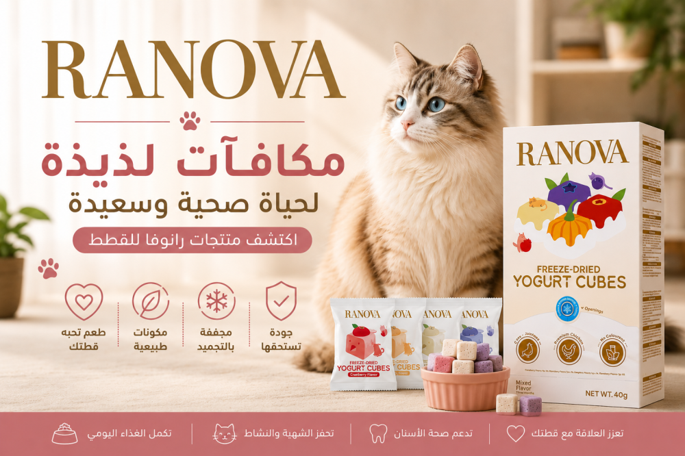 لماذا تعتبر المكافآت مهمة القطط ؟! اكتشف أفضل منتجات RANOVA تجمع بين الطعم والفائدة