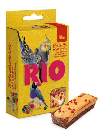 بسكويت ريو لجميع طيور الزينة مع التوت البري RIO Bi...