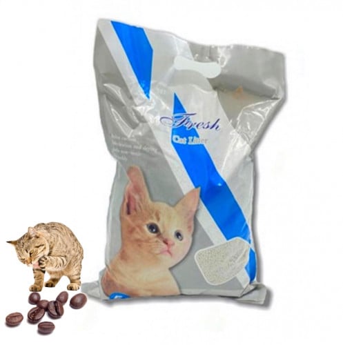 رمل فرش كات نكهة القهوة 30 لتر Fresh Cat Litter Co...