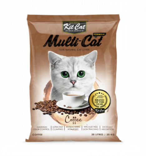 كت كات رمل لجميع انواع القطط برائحة القهوة Kit Cat...