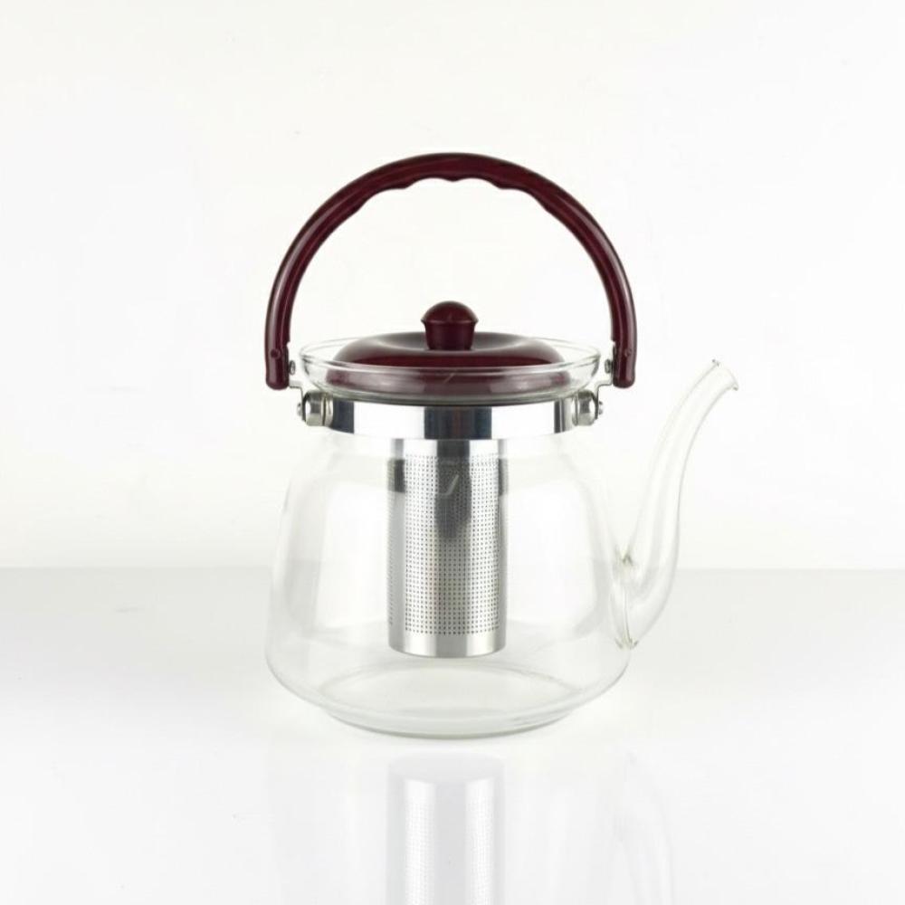 ابريق زجاجي مقبض بلاستيك