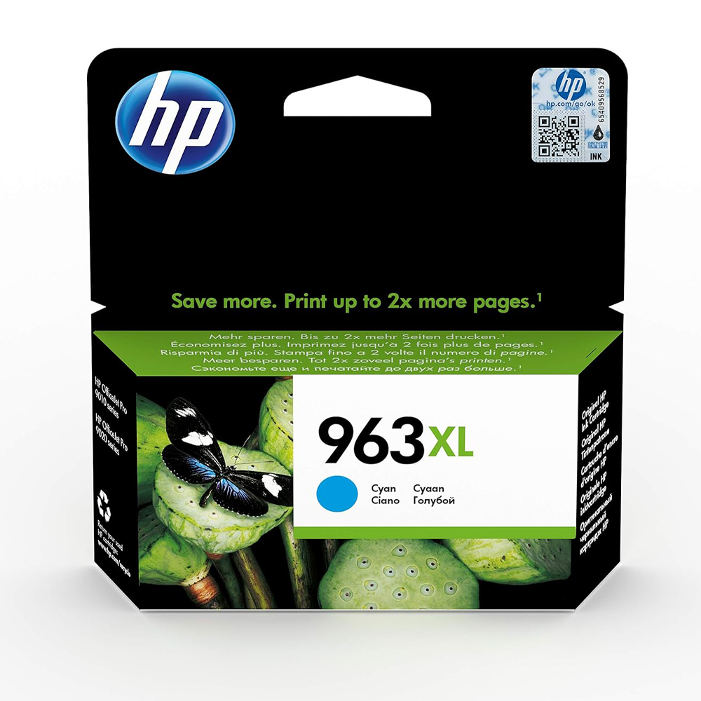 حبر طابعة اتش بي 963 ازرق XL اصلي