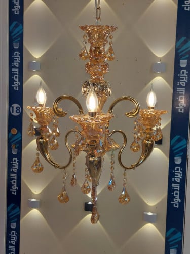 ثرياء كلاسيك ذهبي 3لمبة E14