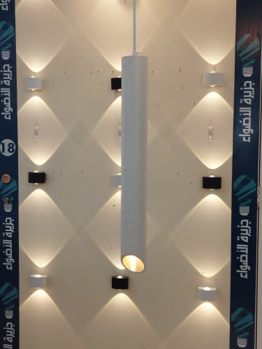 علاقي اسطواني ابيض ذهبي GU10