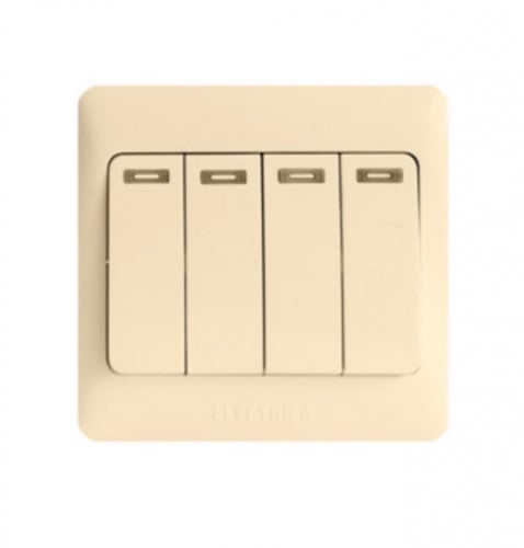 مفتاح رباعي عريض باللون البيج ELECTRICA