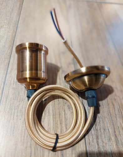 هولدر علاقي برونزي كامل 1 متر E27