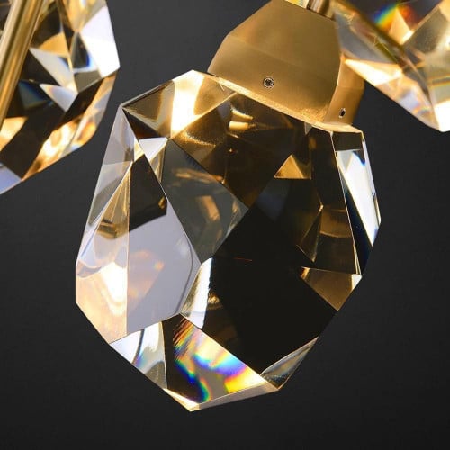 علاقي ثرياء كرستال فاخر الجوهرة 3 اضاءات