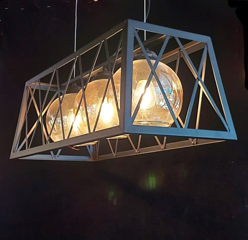 ثرياء علاقي مستطيل ثلاثي باللون الاسود ⁵⁵سم