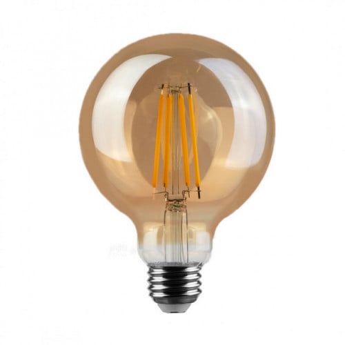 لمبه عسلي 7 واط , قزاز ذهبي , حجم 150 E27