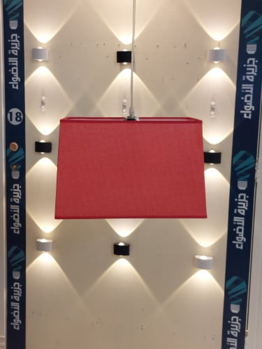 علاقي ابجورة مستطيل احمرE27