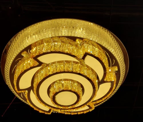 ثريا لطش مقاس 60/ 3 اضاءات  (اصفر - ابيض -كريمي )