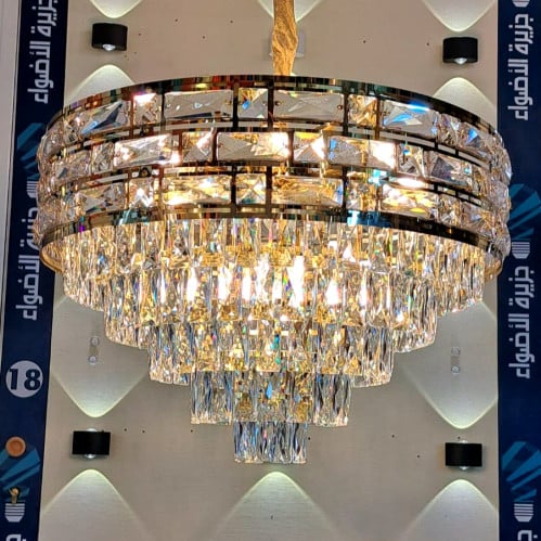 ثرياء كرستال مودرن ذهبية 60 سم