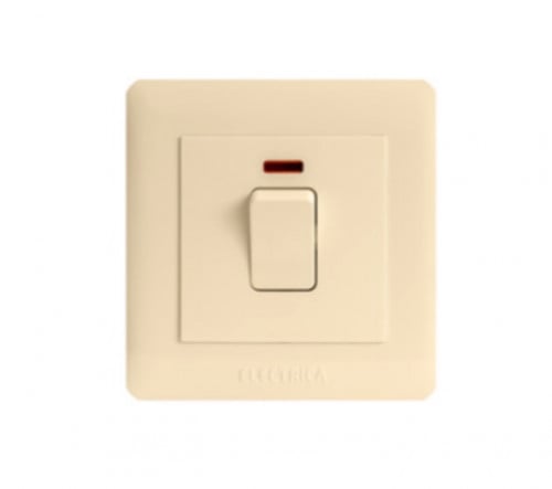 طفاي سخان عريض 20A باللون البيج ELECTRICA