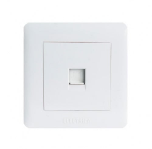 فيش تلفون عريض باللون الابيض ELECTRICA