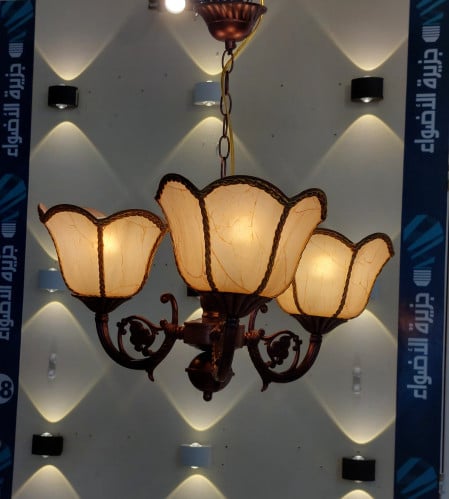 ثرياء جلد بني 3 لمبة E27