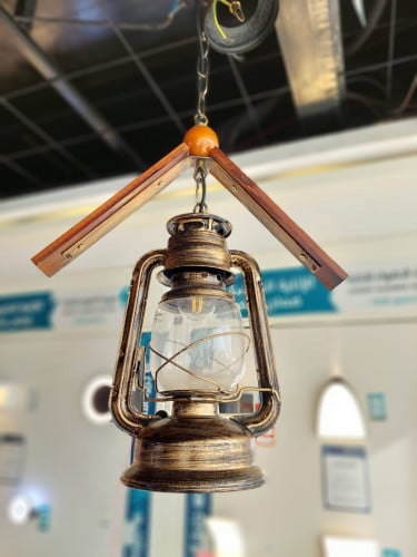 سراج علاقي تراثي بزاوية خشبيه سنه E27